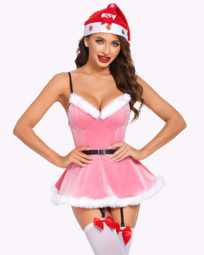 Santa Babydoll Velvet with Corset
