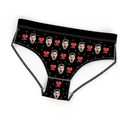 Custom Face On Lover Panties Women Photo Underwear