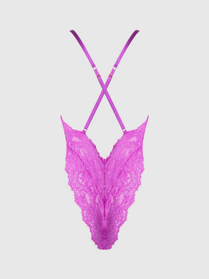 Sexy Low-Cut Contrast Bow Garter Lingerie Set