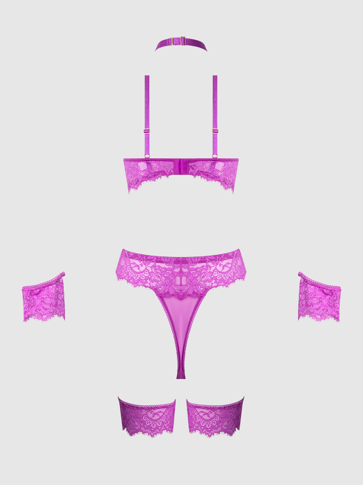 Chic Contrasting Bow Lace-Up Mesh Garter Dress Se