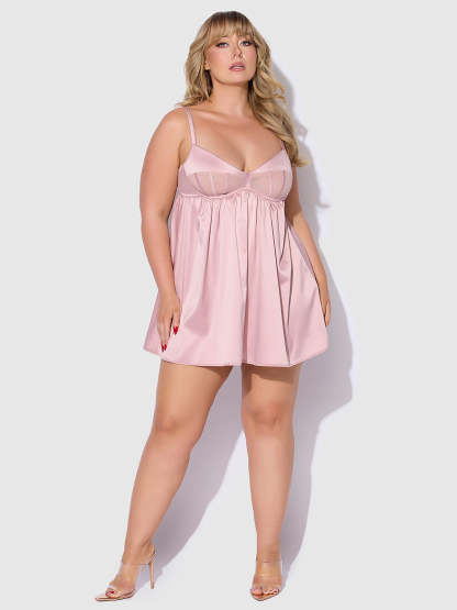 Sweet Backless Fitted Silhouette G-string Sleepwear