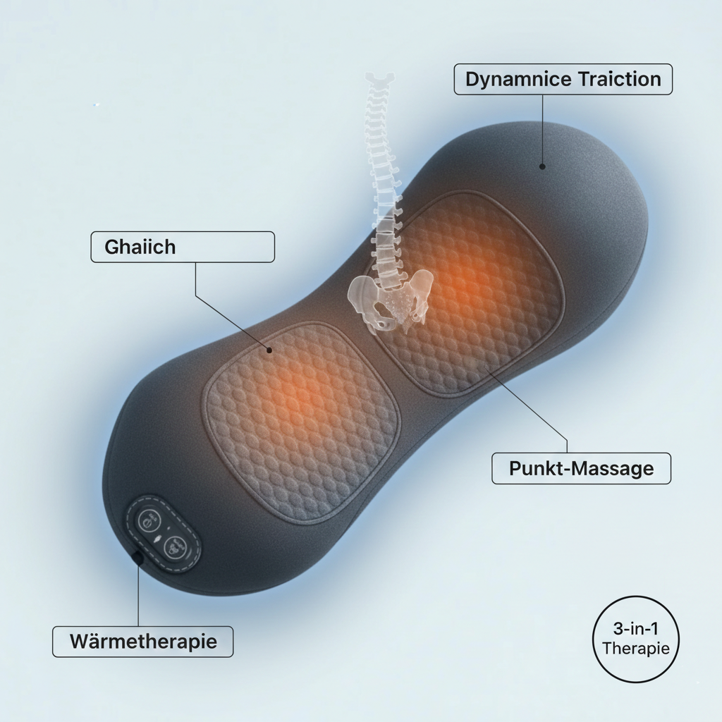 TheraBack 3-in-1 Rücken-Therapiegerät für Wirbelsäulen-Entlastung & Tiefenentspannung