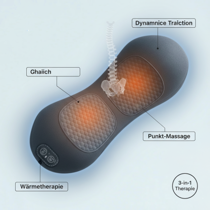 TheraBack 3-in-1 Rücken-Therapiegerät für Wirbelsäulen-Entlastung & Tiefenentspannung