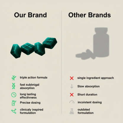 Triple-Action Sublingual Cubes for Fast & Long-Lasting Performance