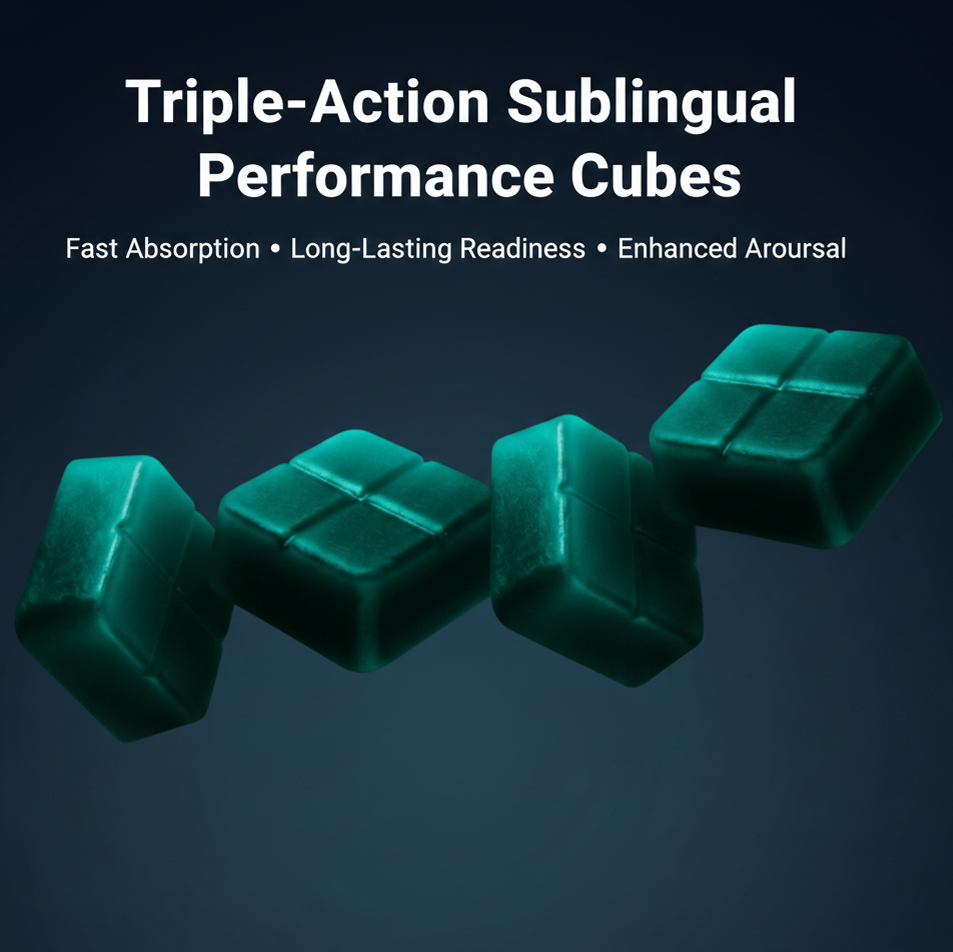 Triple-Action Sublingual Cubes for Fast & Long-Lasting Performance