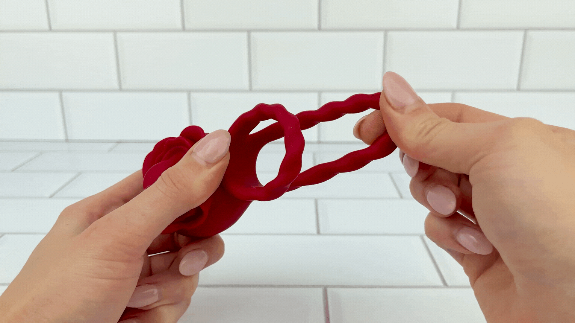 Twirling Tongue Flower Silicone C-Ring - Give Her Oral During Sex While Staying Rock Hard!