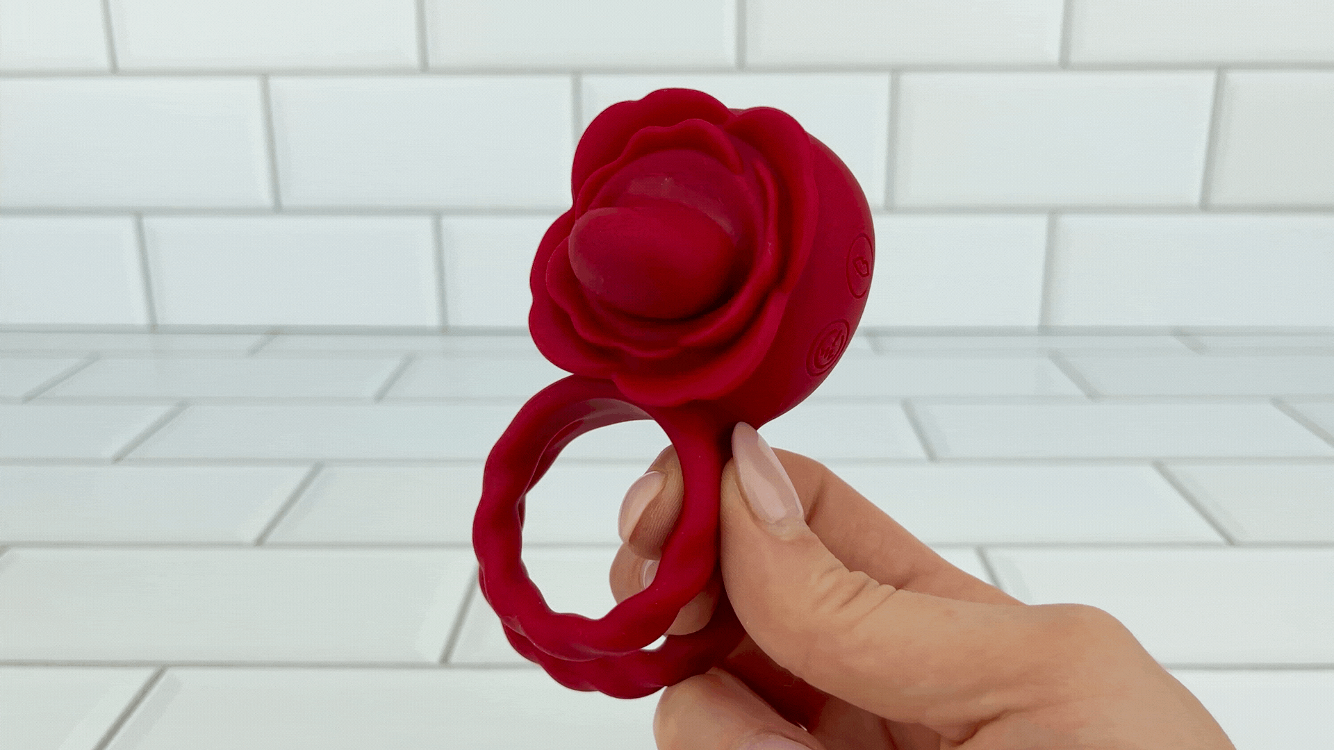 Twirling Tongue Flower Silicone C-Ring - Give Her Oral During Sex While Staying Rock Hard!