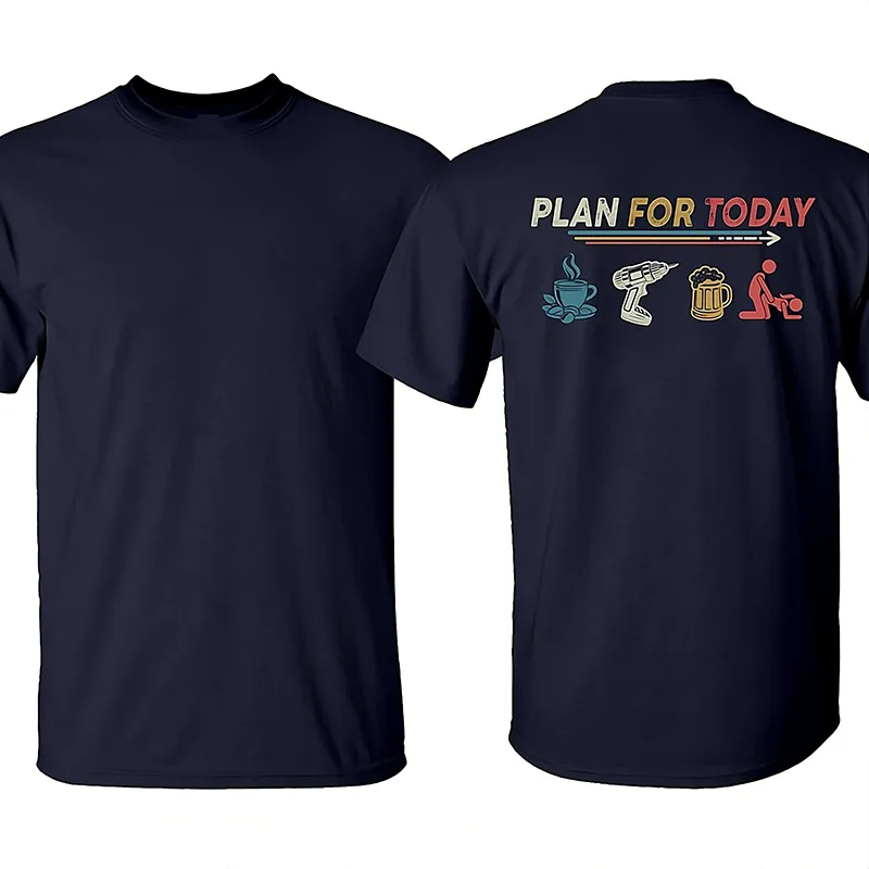 Printed casual unisex crew neck short-sleeved shirt