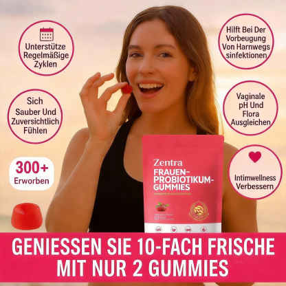 Zentra Cranberry Probiotic Gummies für Zyklus, Hormone & Fruchtbarkeit