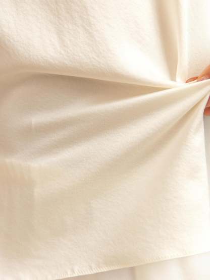 Momme Washable Silk Spaghetti Strap Round Neck Camisole Set with Side Pocket Design