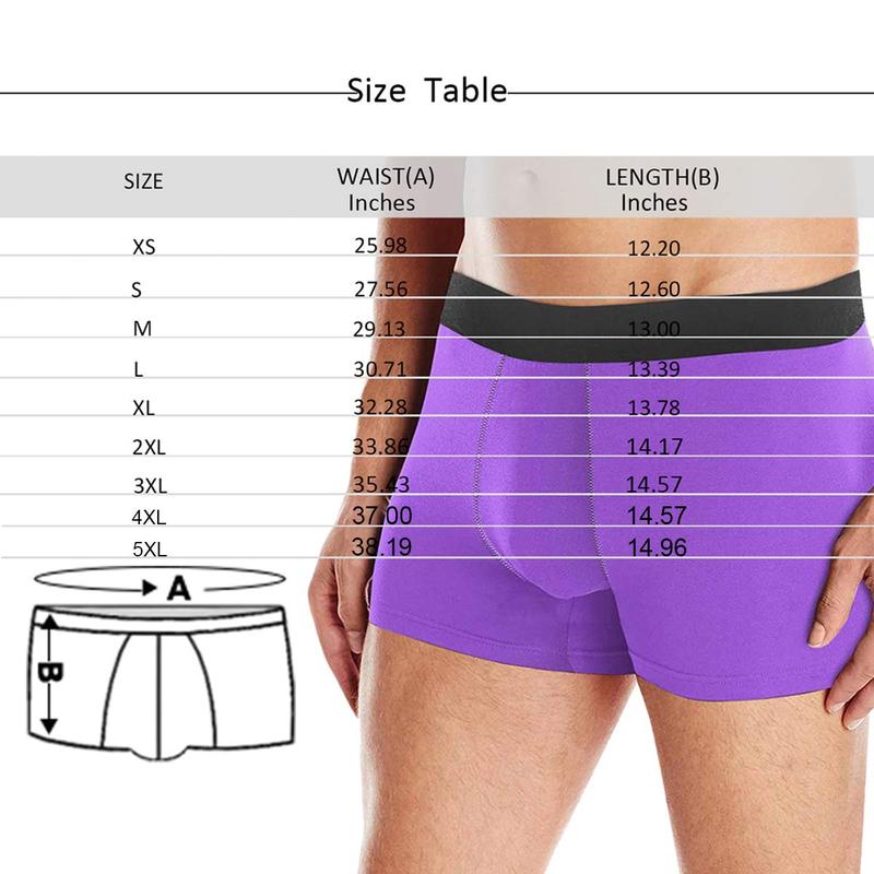 Custom Face Mens Boxer Briefs Personalized Underwear with Photo Picture Customized Boxers Gifts for Boyfriend Husband Him, 01