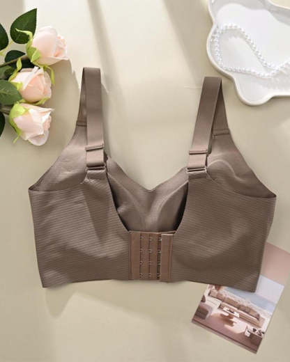 Solid Color Four Rows Adjustable Wireless Women's Bra