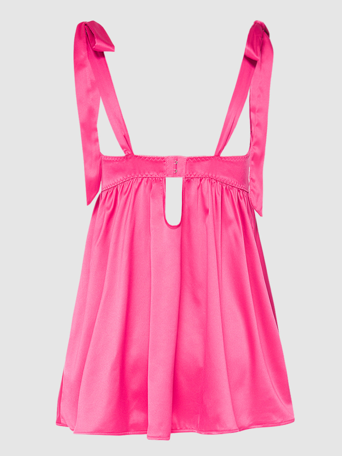 Chic Fitted Racerback Mesh Panel Babydoll Dress