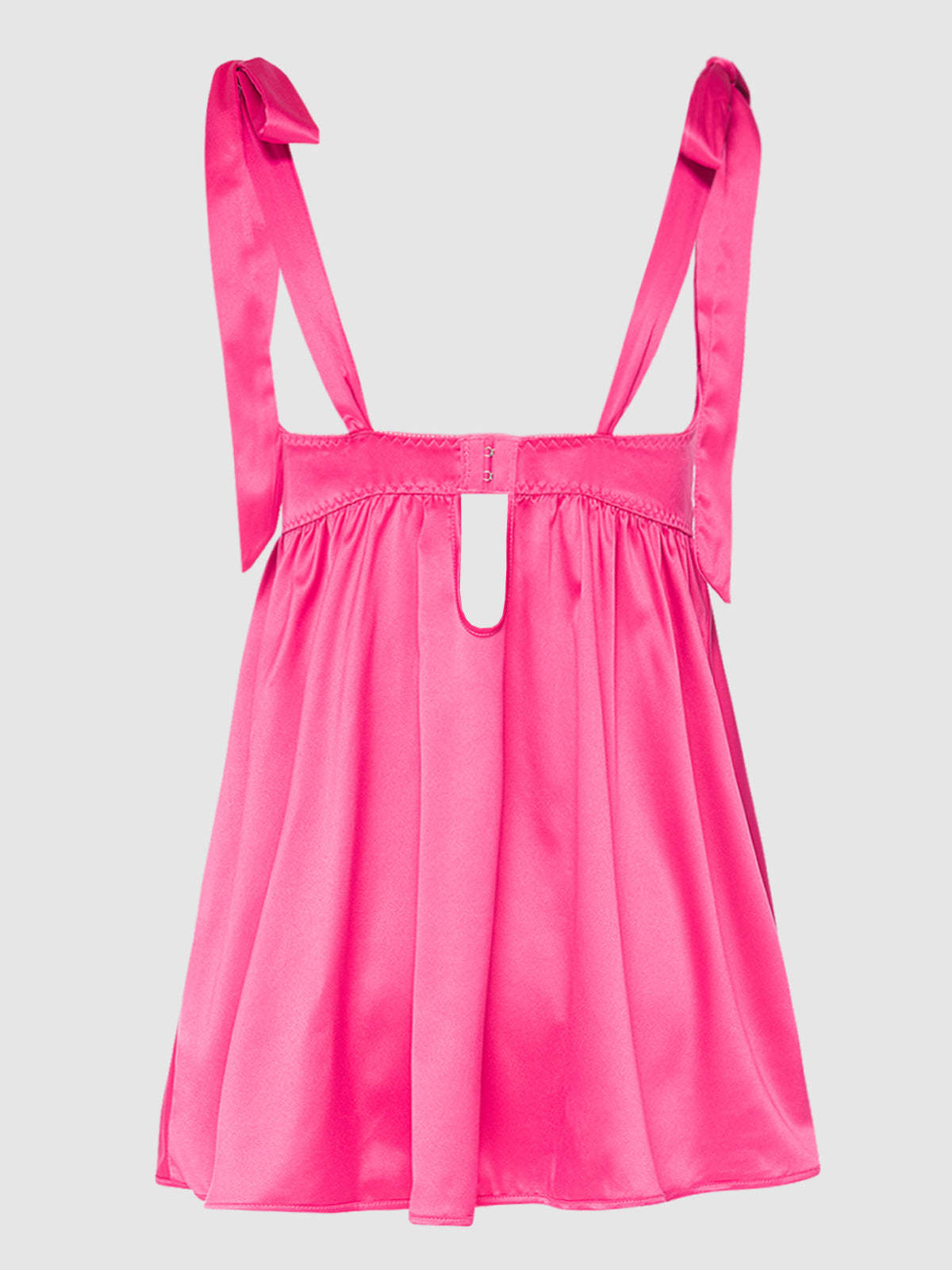 Chic Fitted Racerback Mesh Panel Babydoll Dress