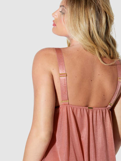 Playful Contrast Bow Adjustable Strap Lingerie Dress Set