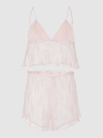 Rosalind Lace & Satin Trimmed Sleep Cami & Shortie