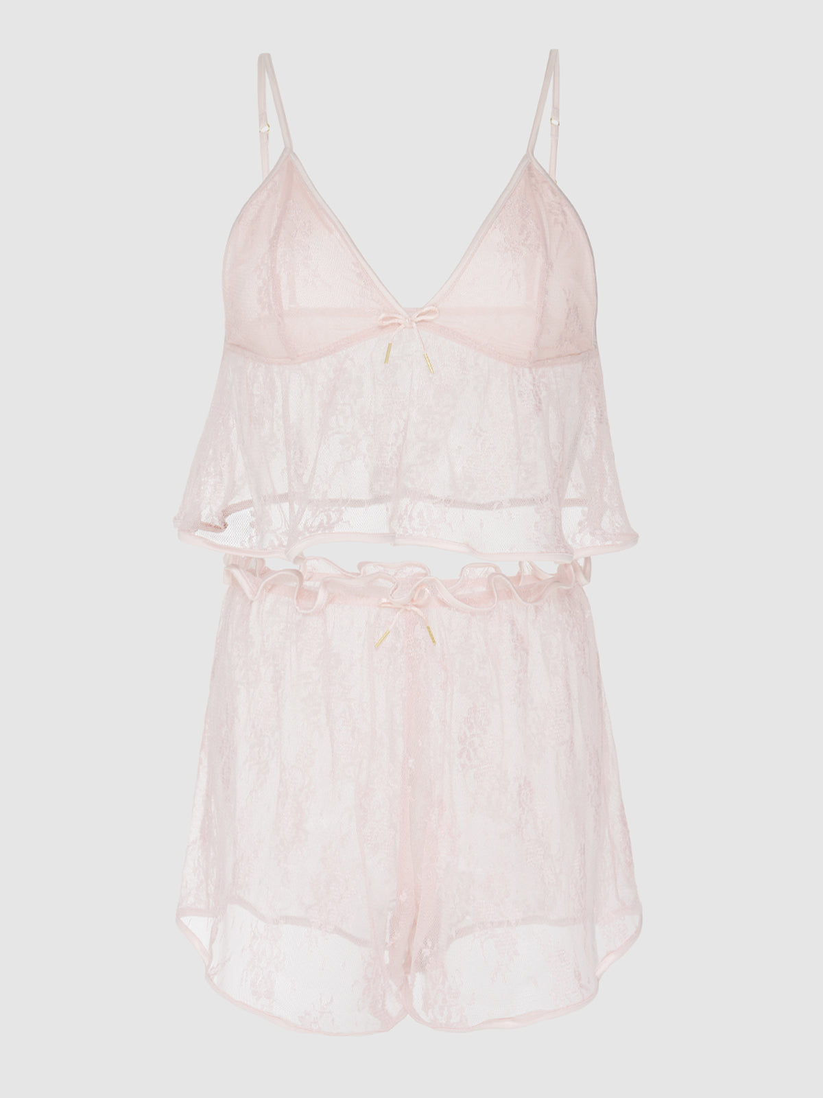 Rosalind Lace & Satin Trimmed Sleep Cami & Shortie