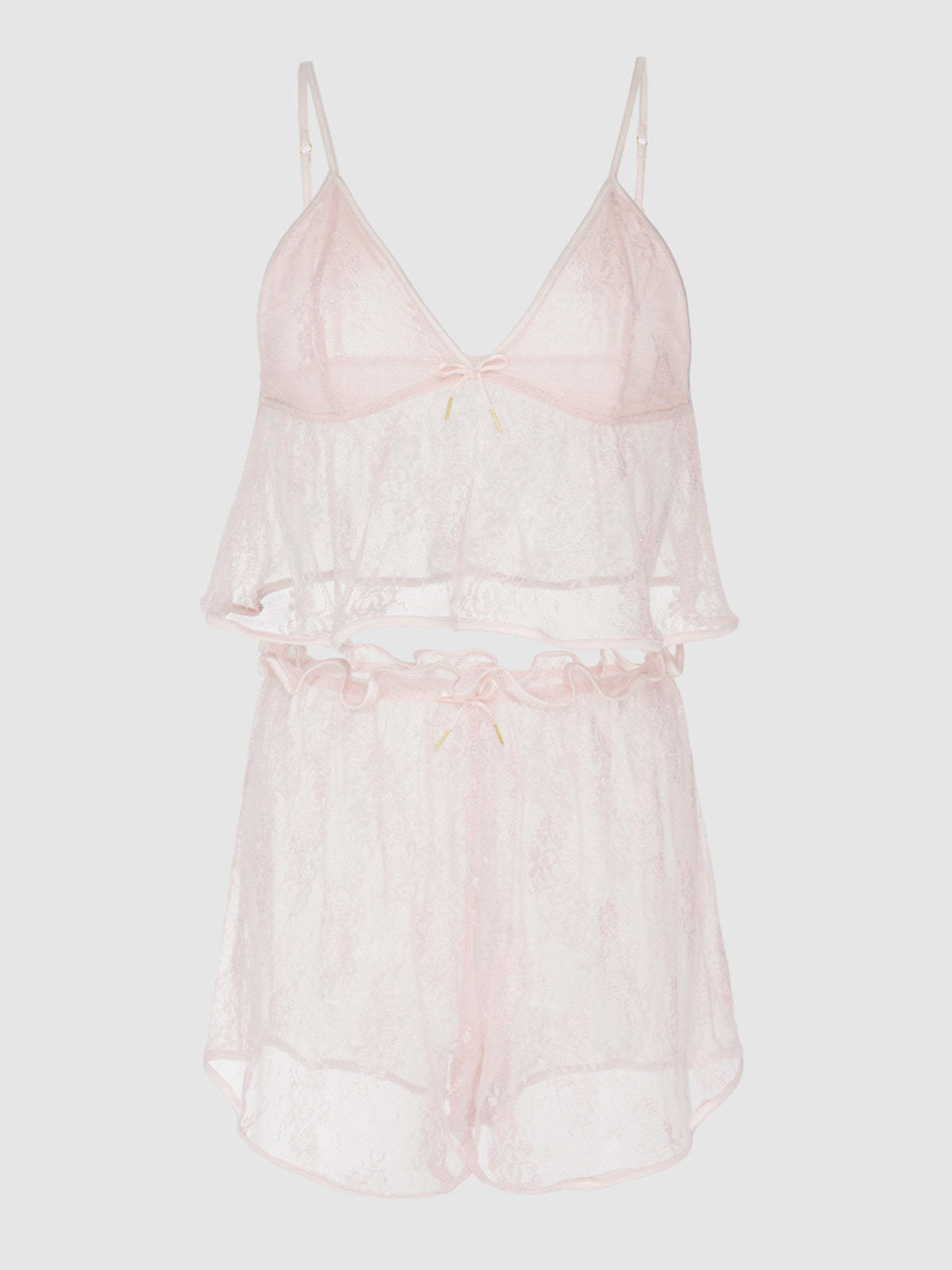 Rosalind Lace & Satin Trimmed Sleep Cami & Shortie