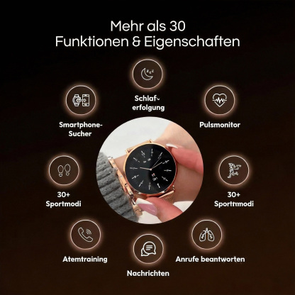 Ultradünne Smartwatch für den Alltag – Gesundheit, Fitness & smarte Kommunikation
