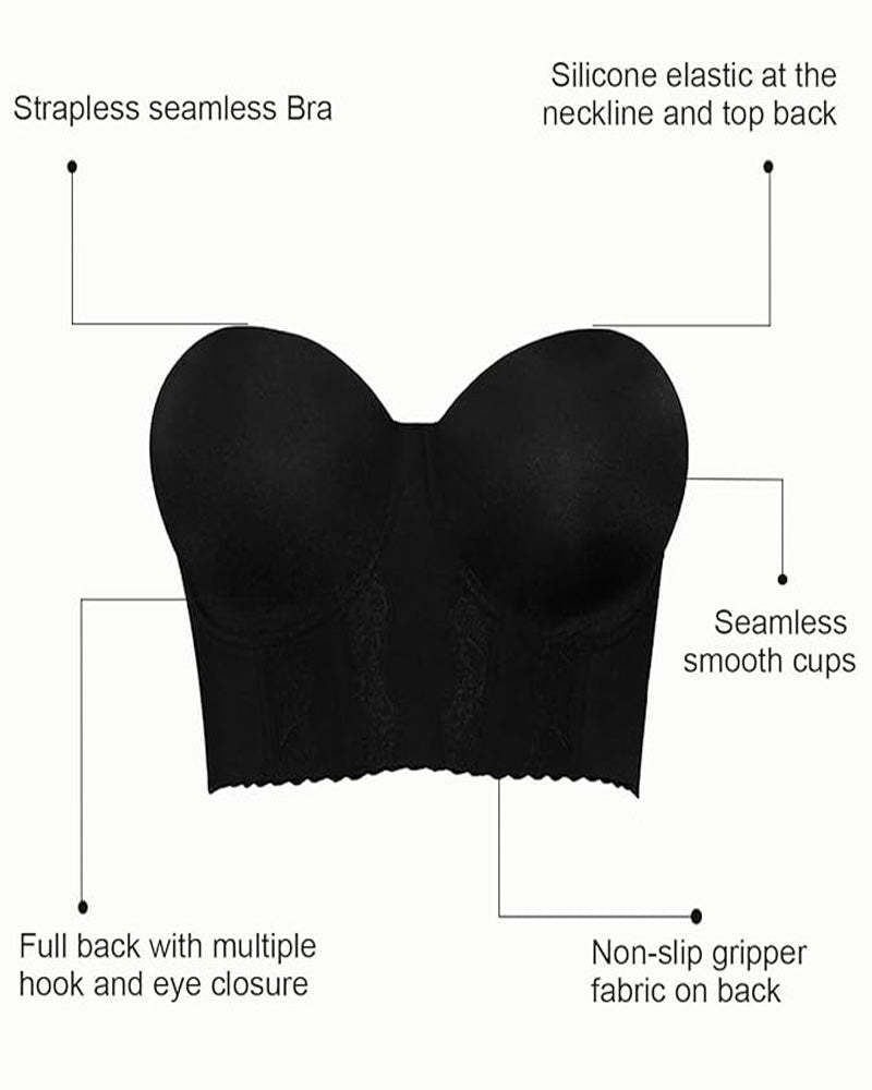 Women's Full Bust and Full Body Seamless Push Up Support Bra