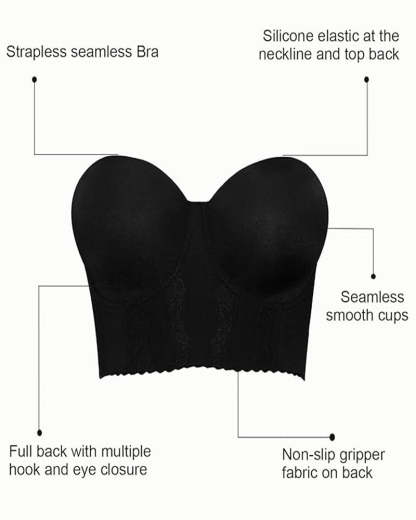 Women's Full Bust and Full Body Seamless Push Up Support Bra