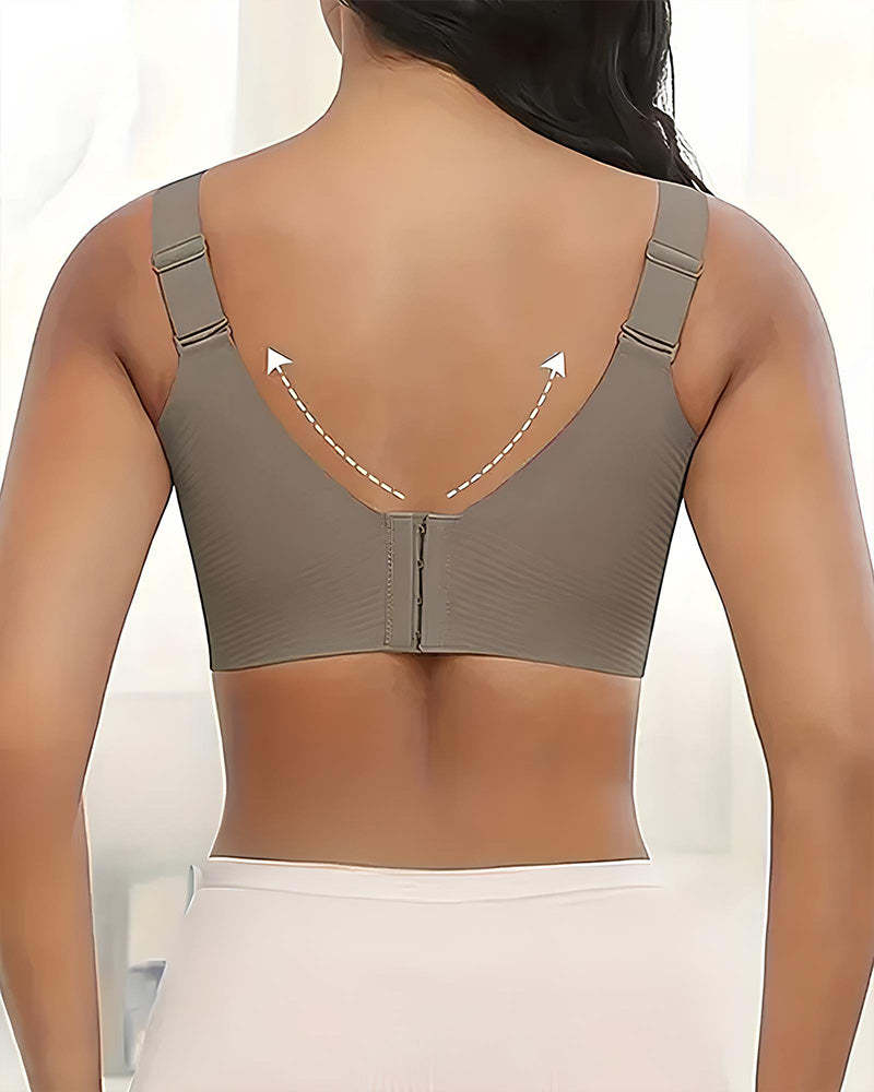 Solid Color Four Rows Adjustable Wireless Women's Bra