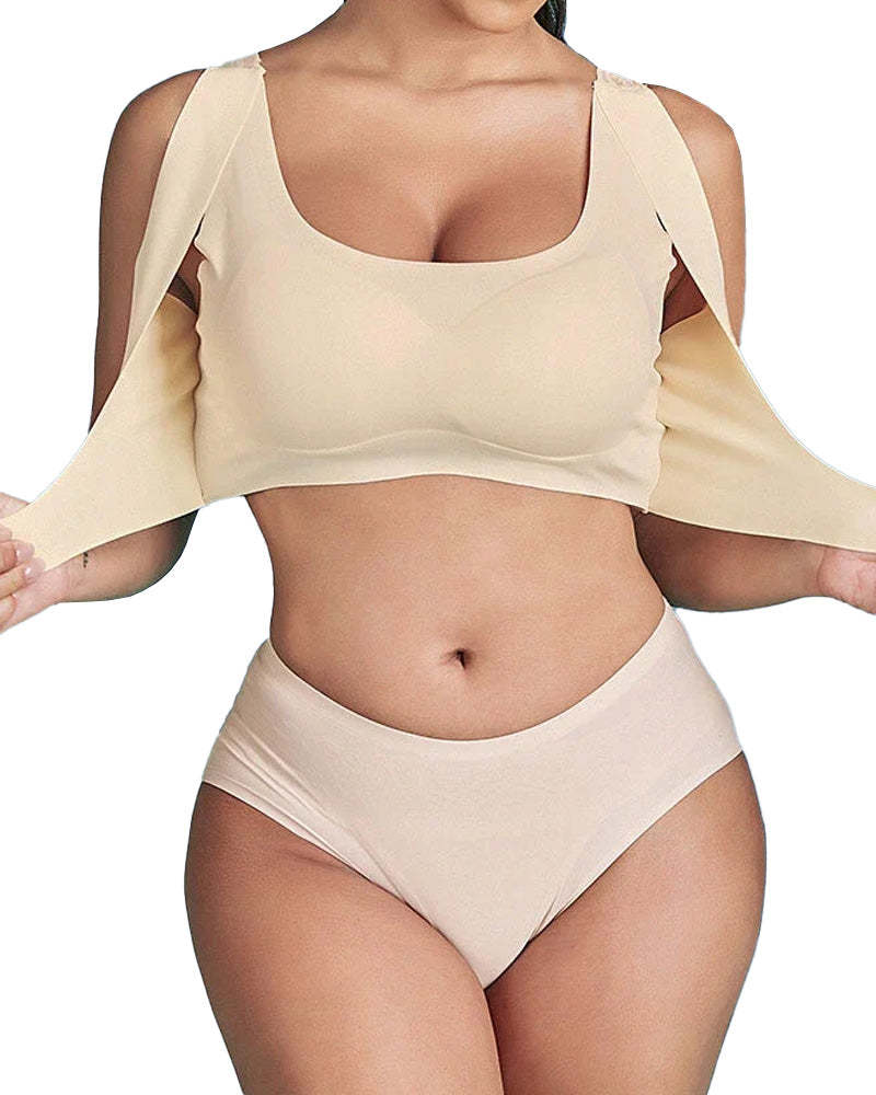 Women's Seamless Push-Up Front Button Back Lace Bra