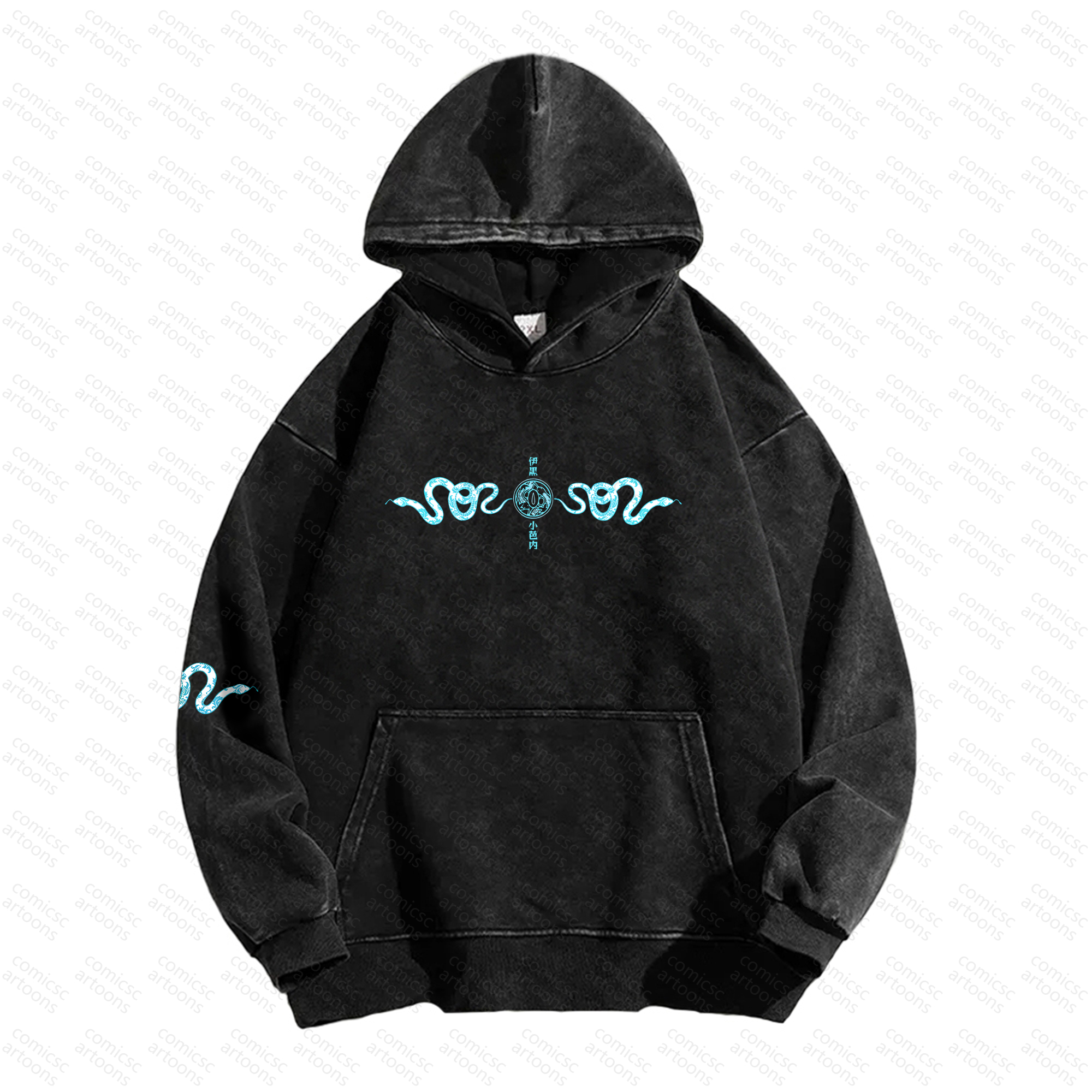 Unisex Graphic Streetwear Vintage Plush Washed  Hoodie| KNY