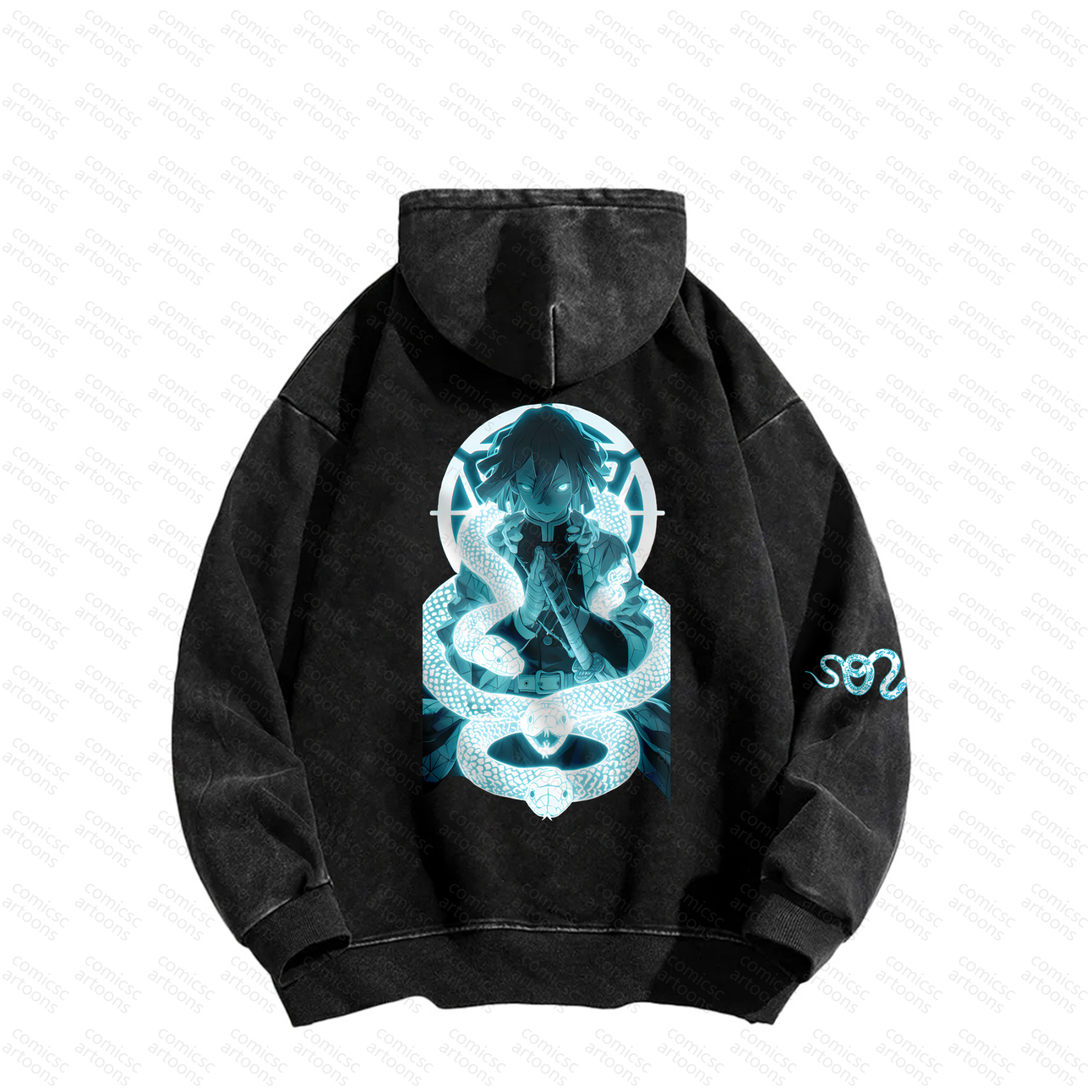 Unisex Graphic Streetwear Vintage Plush Washed Hoodie| KNY