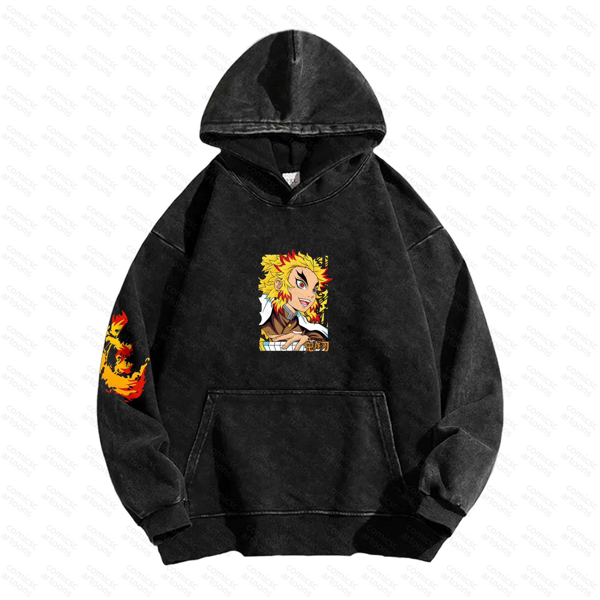 Unisex Graphic Streetwear Vintage Plush Washed  Hoodie| KNY