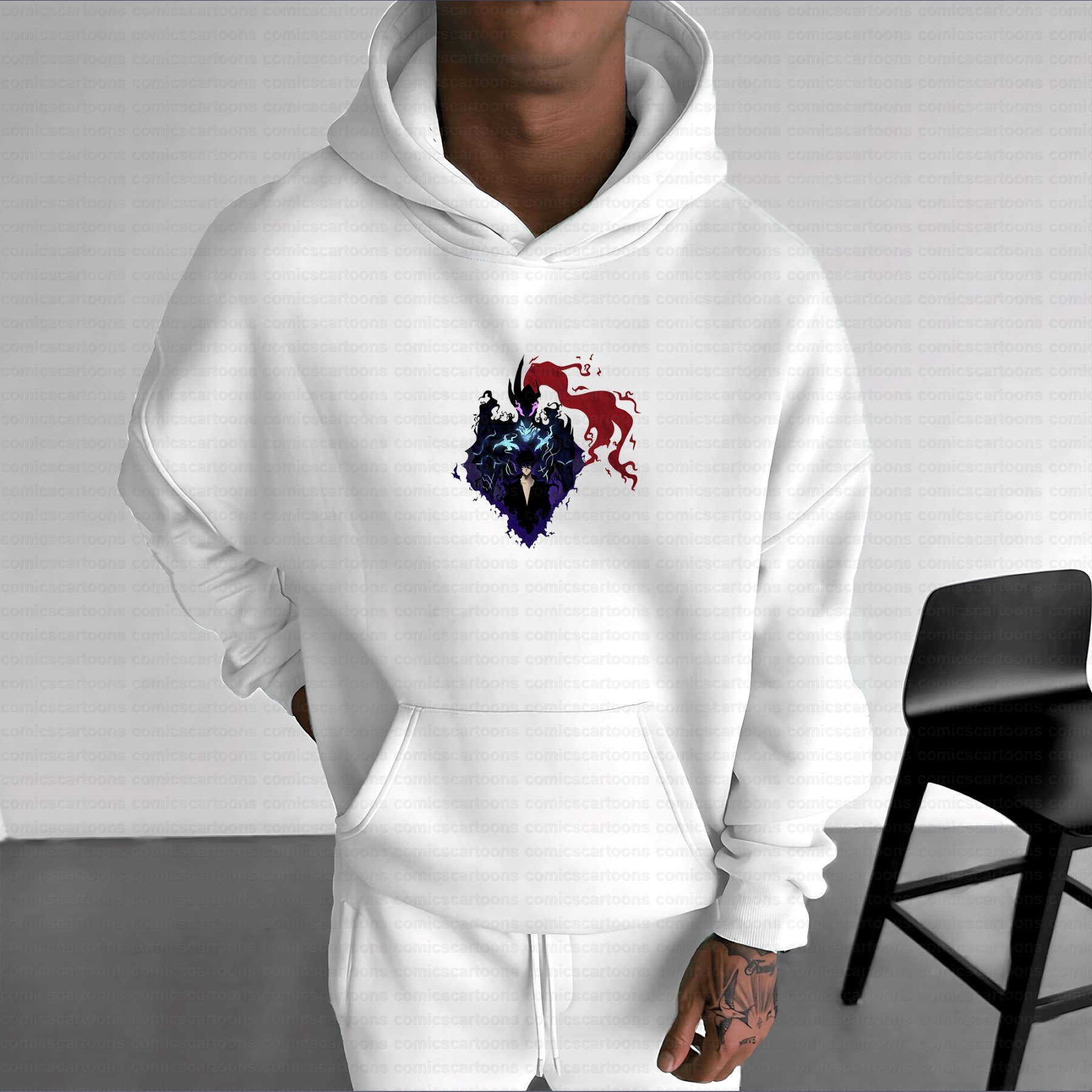 Unisex Anime Inspired Vintage Plush Hoodie