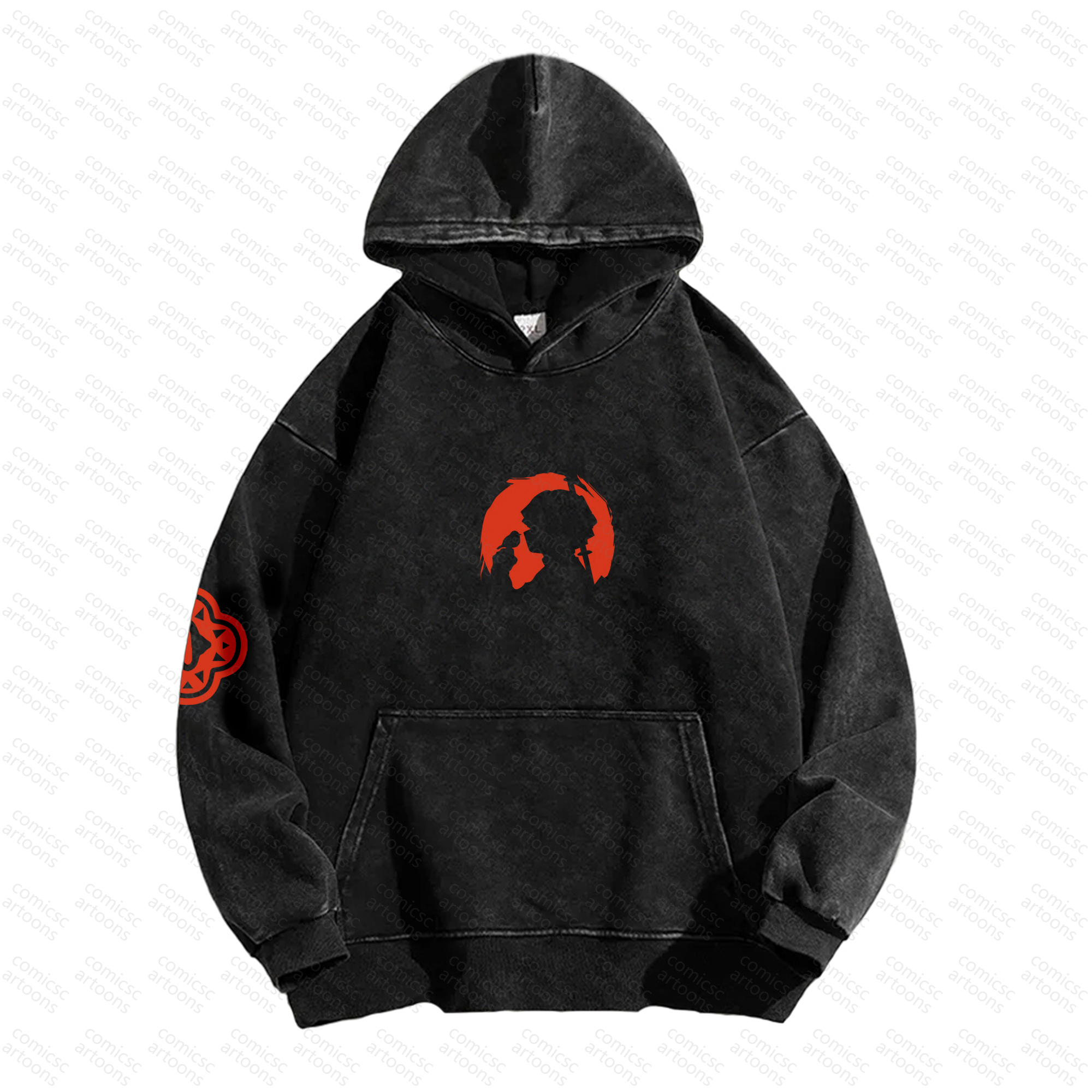 Unisex Graphic Streetwear Vintage Plush Washed  Hoodie| KNY