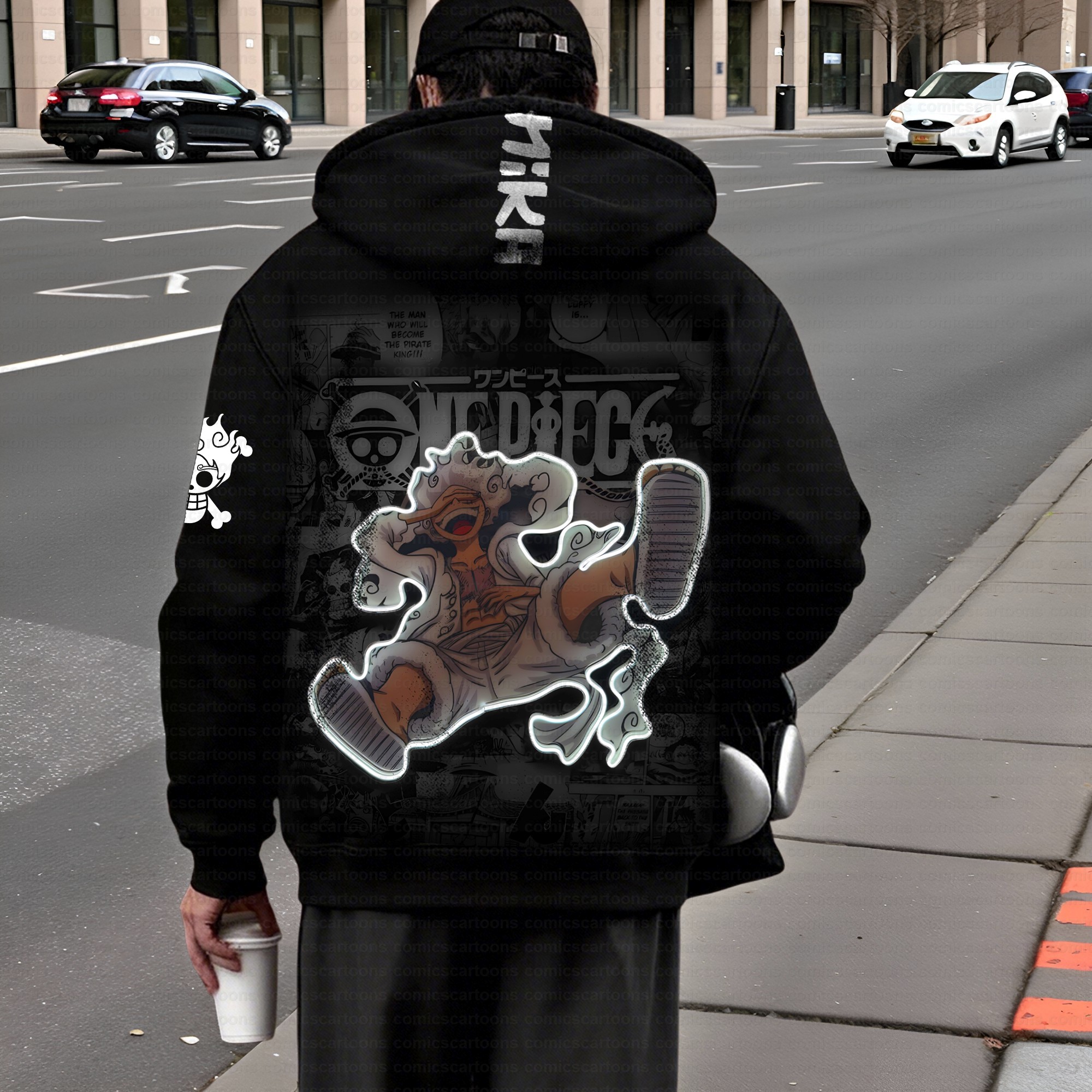 Unisex Graphic Streetwear Vintage Zipper Cardigan Plush Hoodie