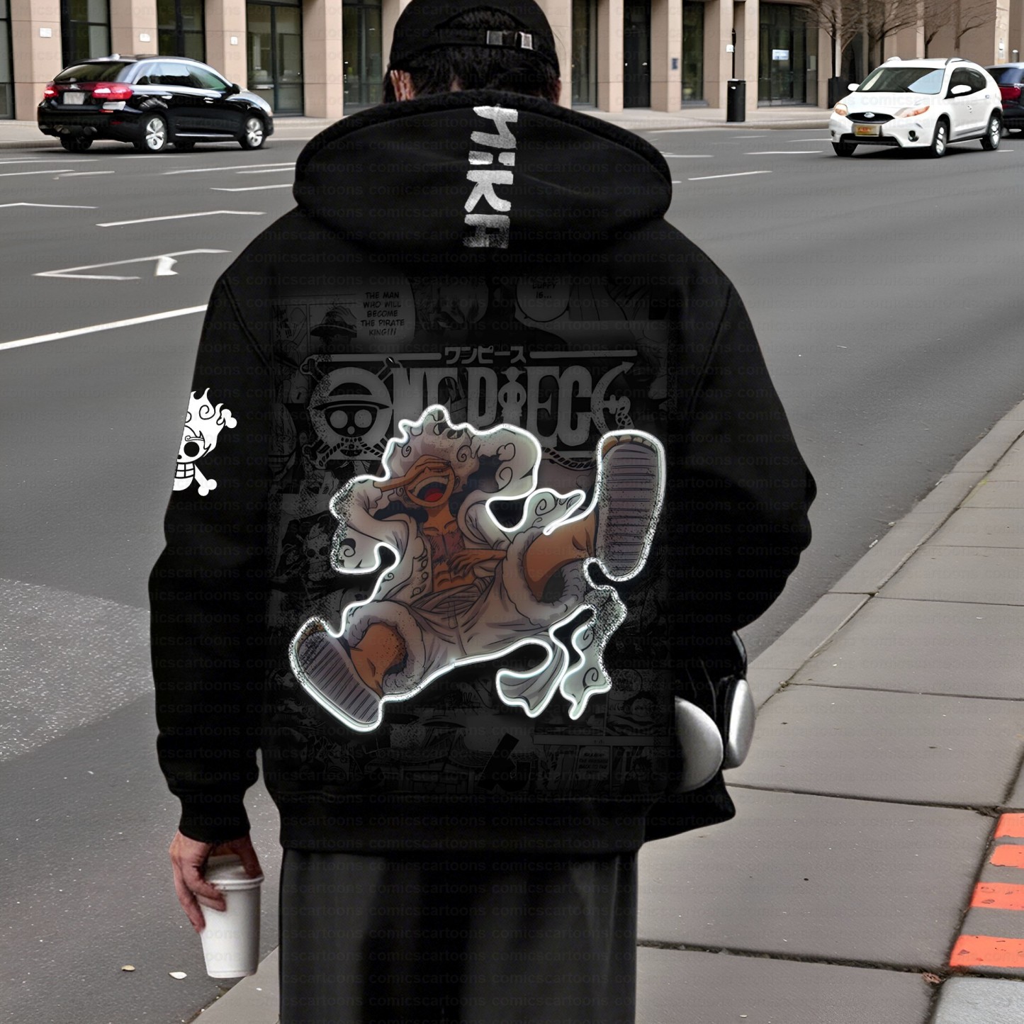 Unisex Graphic Streetwear Vintage Zipper Cardigan Plush Hoodie