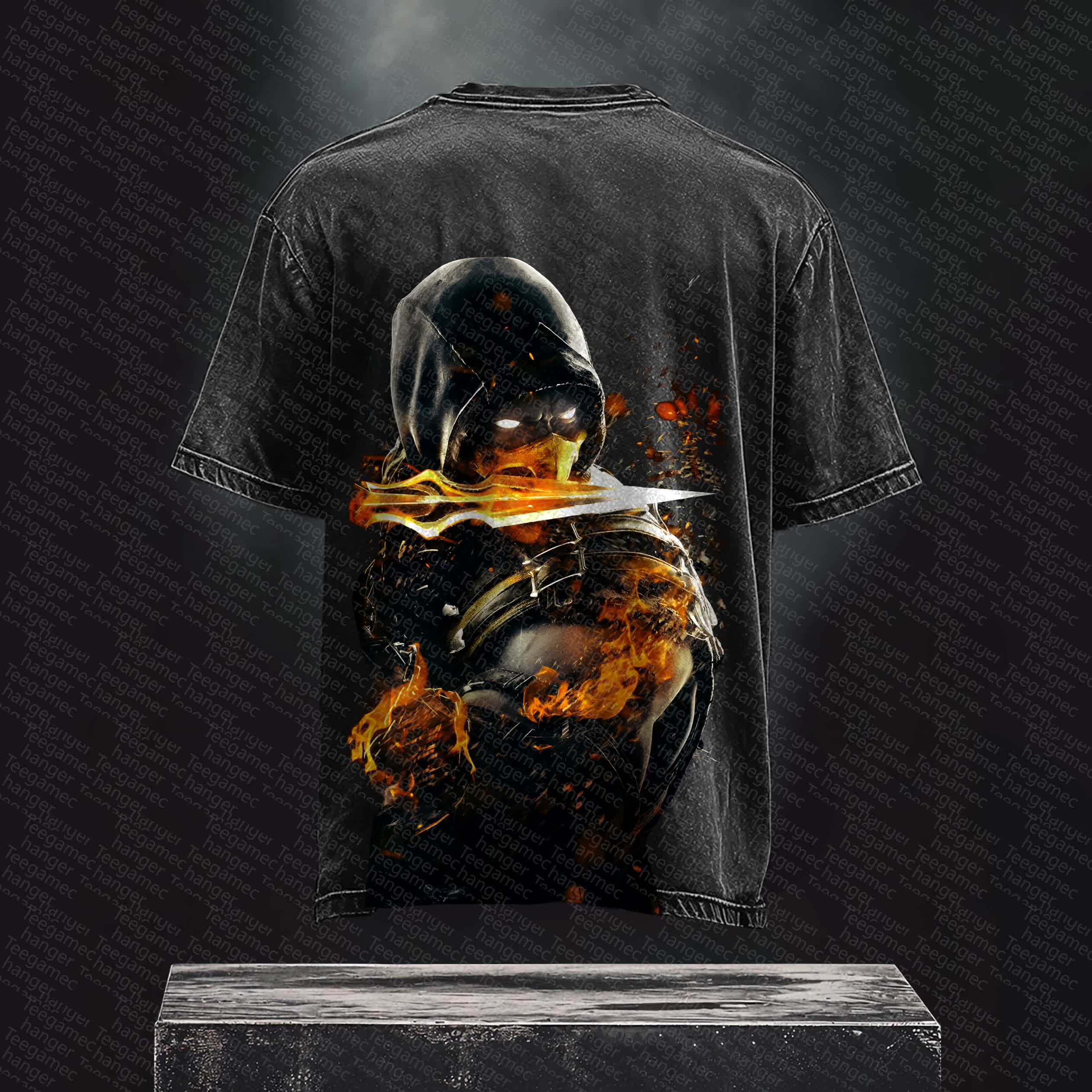 Unisex  Inspired Vintage Washed T-Shirt丨 Mortal Kombat