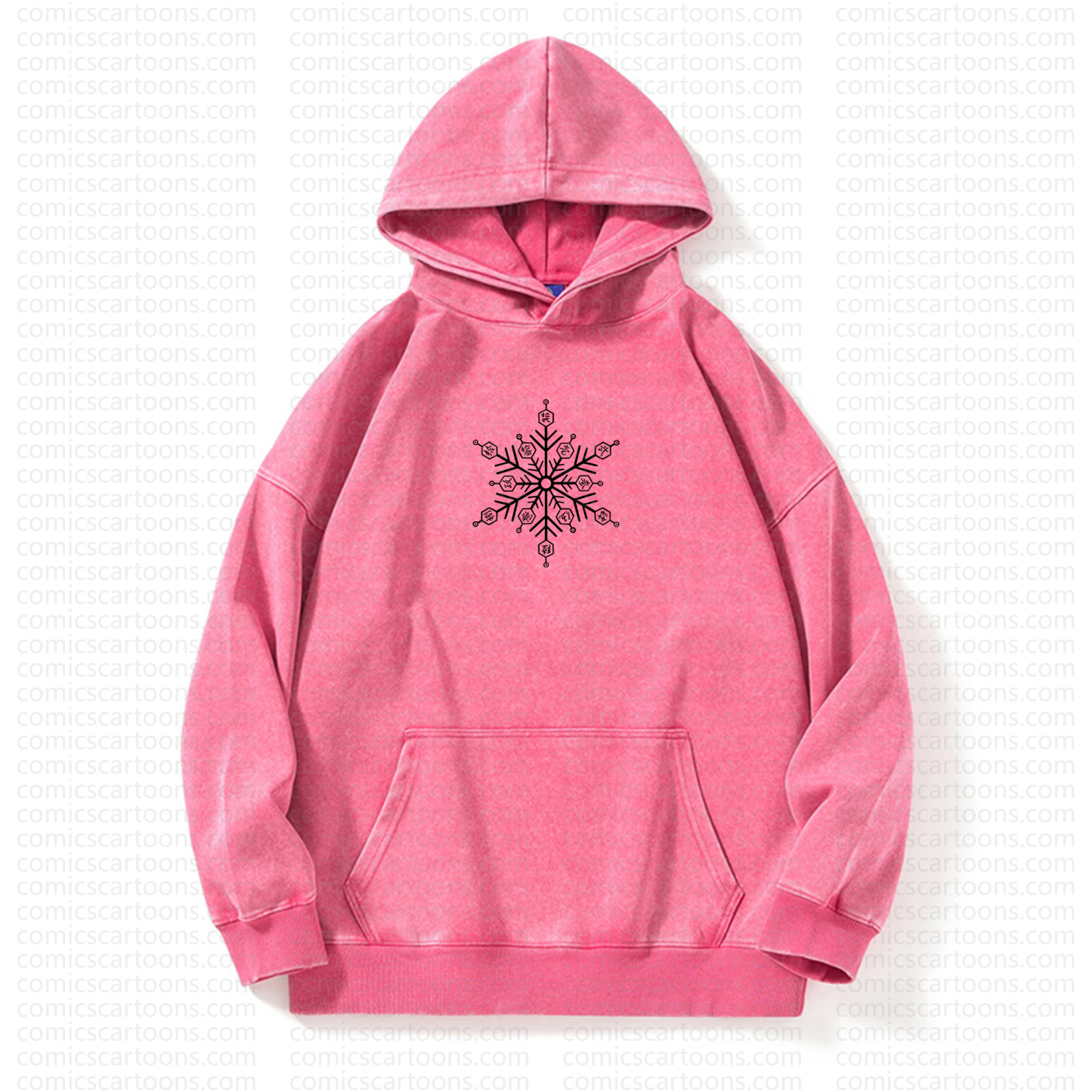 Unisex Anime Graphic Streetwear Vintage Washed Hoodie