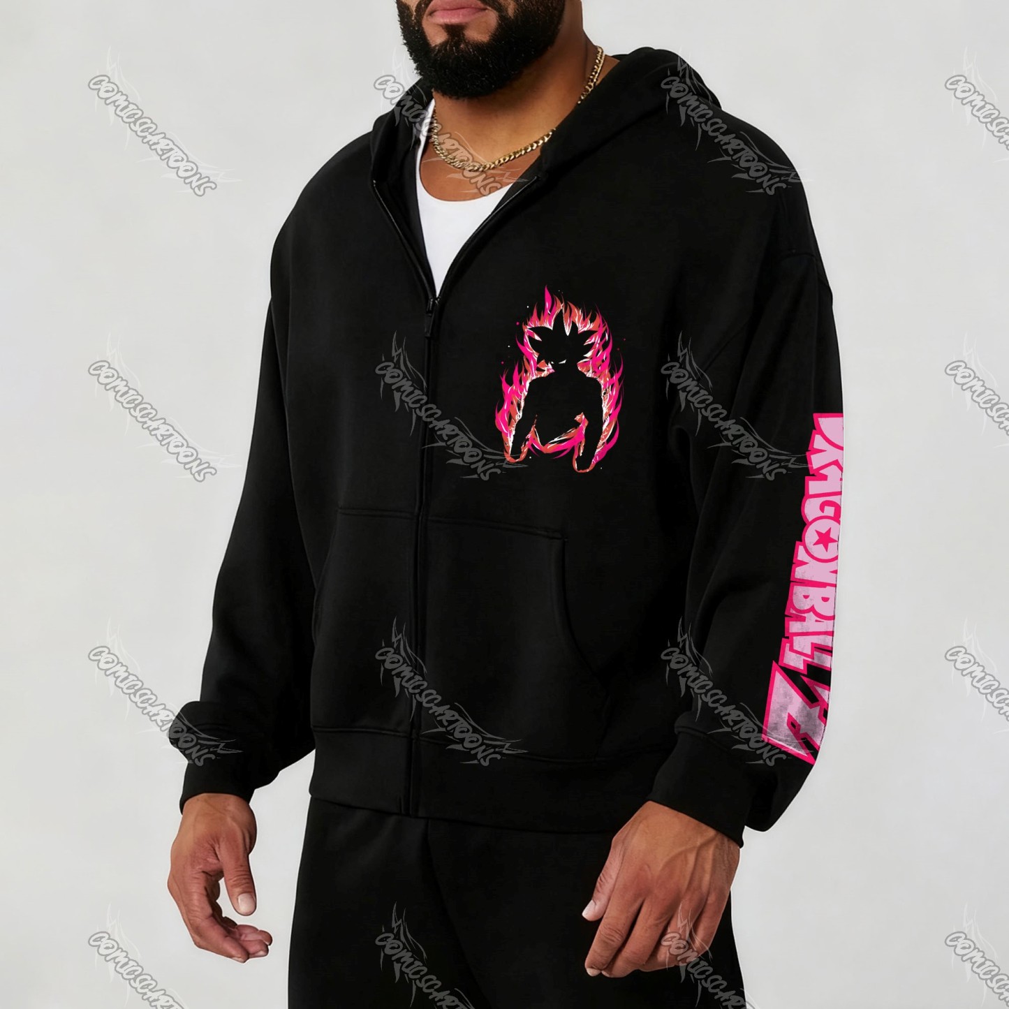 Unisex Graphic Streetwear Vintage Zipper Cardigan Plush Hoodie