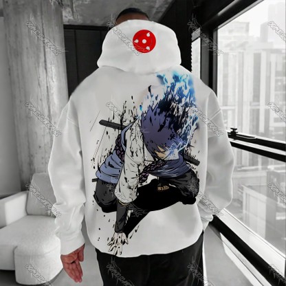 (Naruto)Plus Velvet Unisex Anime Graphic Streetwear Vintage Hoodie