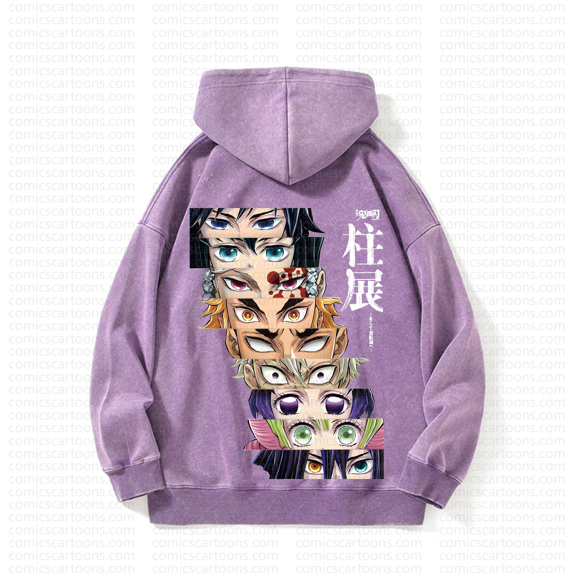 Unisex Anime Graphic Streetwear Vintage Washed Hoodie