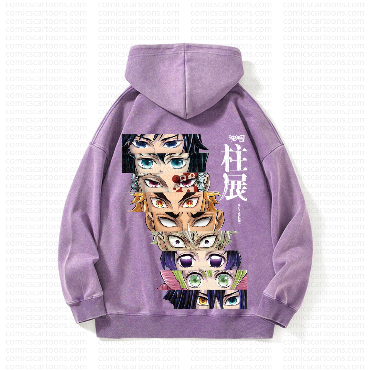 Unisex Anime Graphic Streetwear Vintage Washed Hoodie