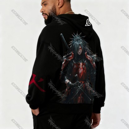 (Naruto)Unisex Graphic Streetwear Vintage Zipper Cardigan Plush Hoodie