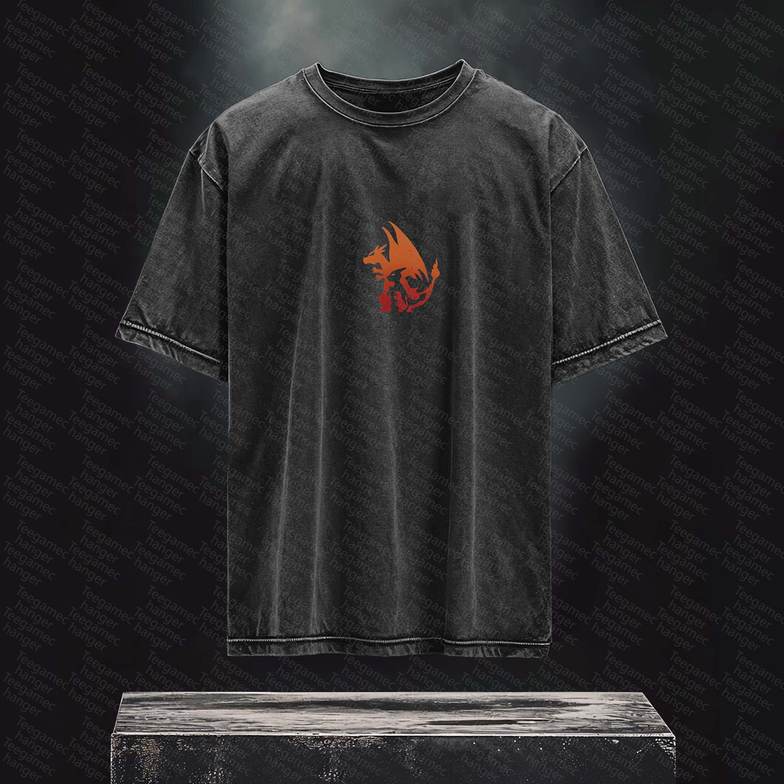 Unisex High Quality Inspired Vintage Washed 3D Direct Injection T-Shirt