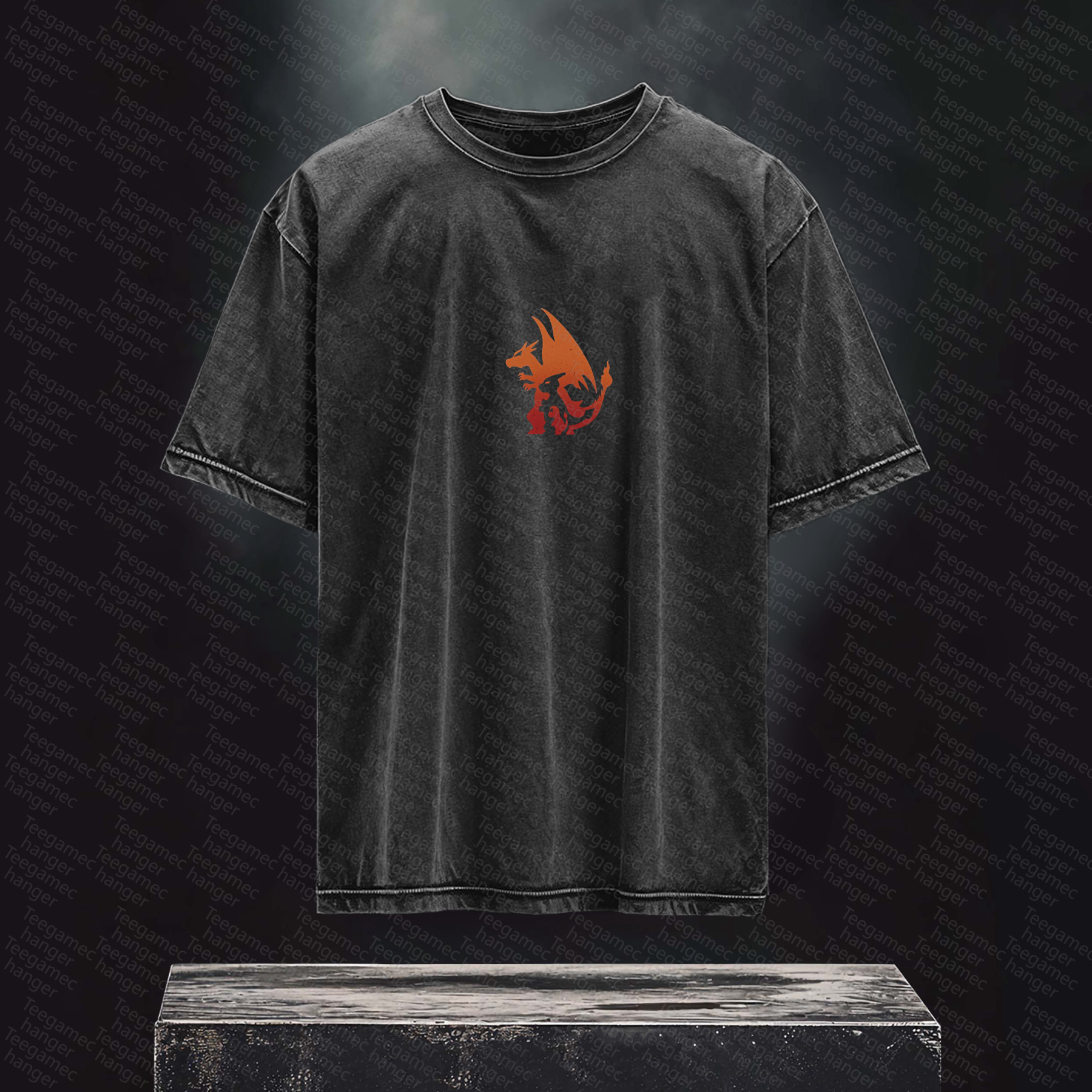 Unisex High Quality Inspired Vintage Washed 3D Direct Injection T-Shirt