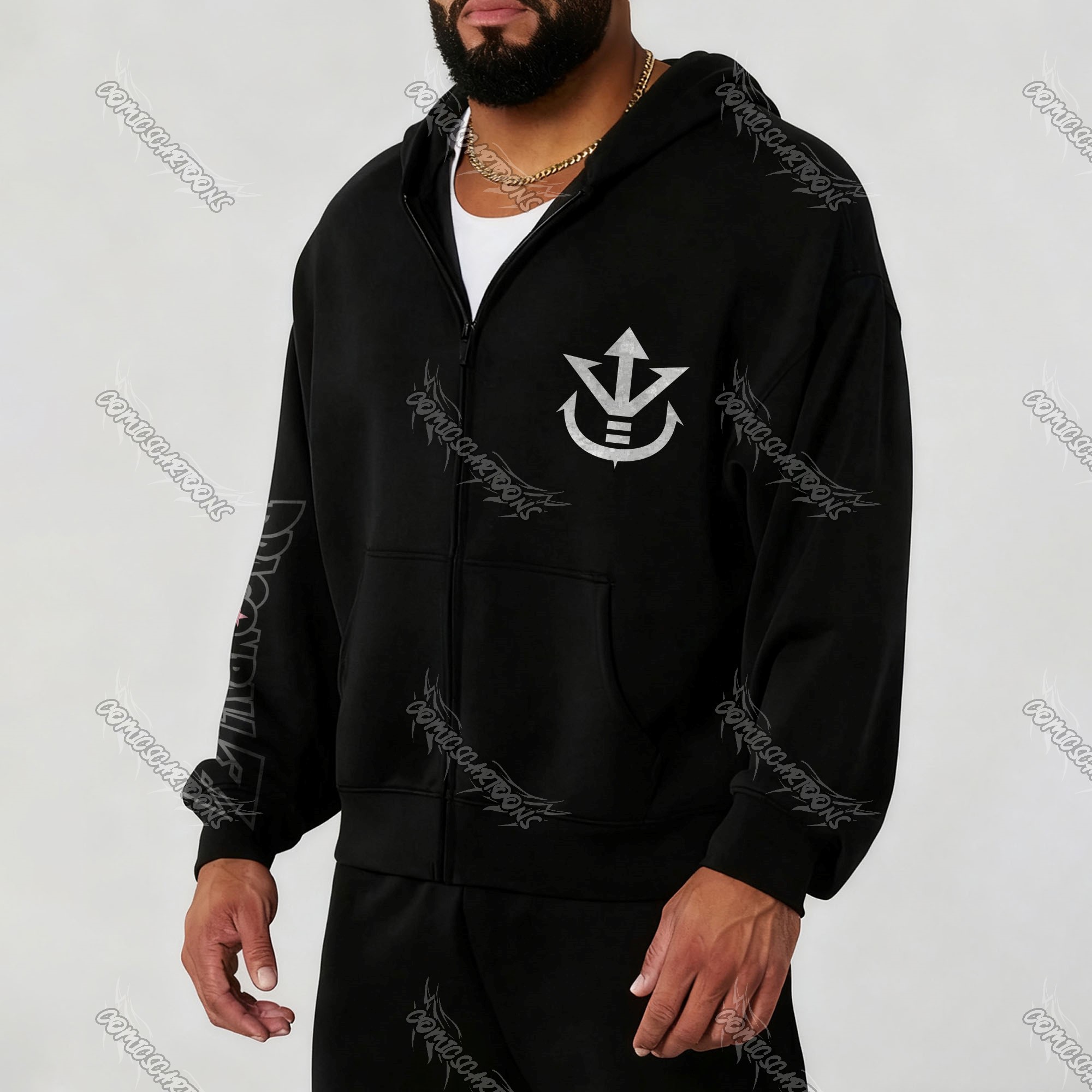 Plus Velvet Unisex Anime Graphic Streetwear Vintage Hoodie