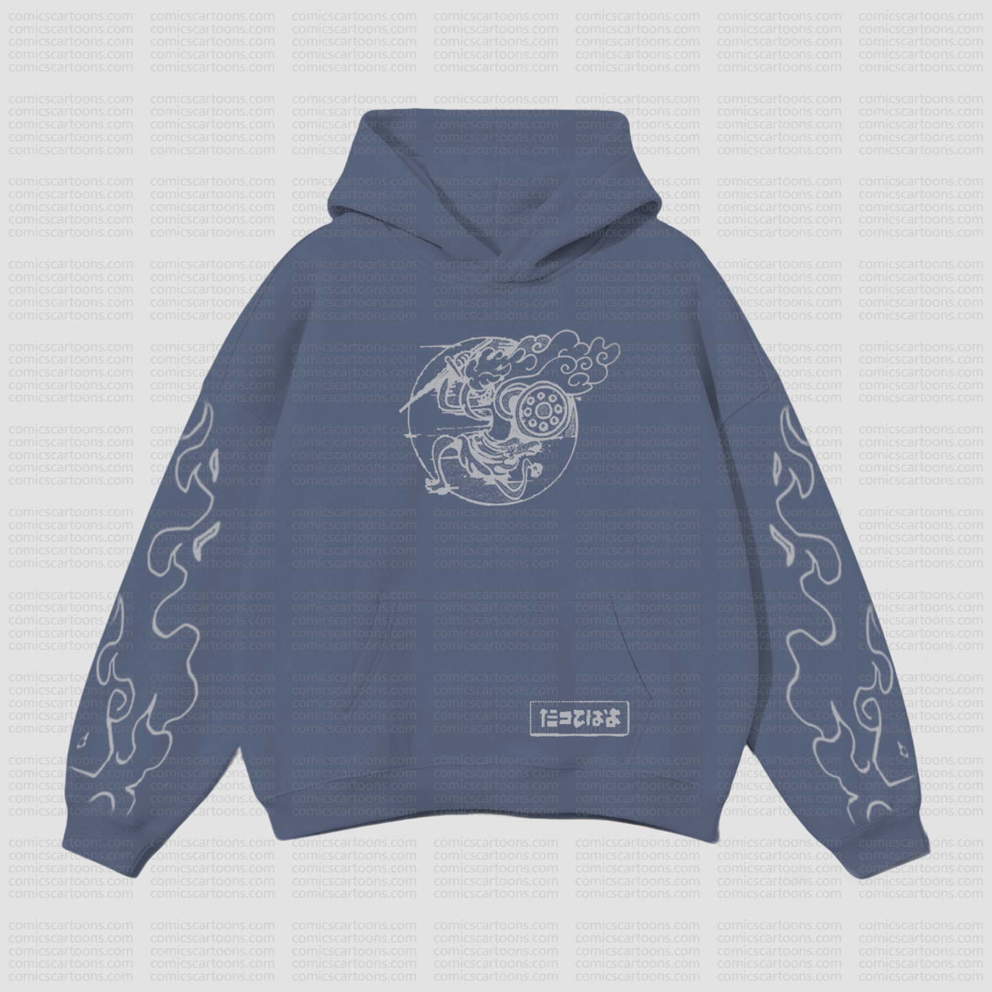 Unisex Anime Pattern Street Retro Plush Hoodie