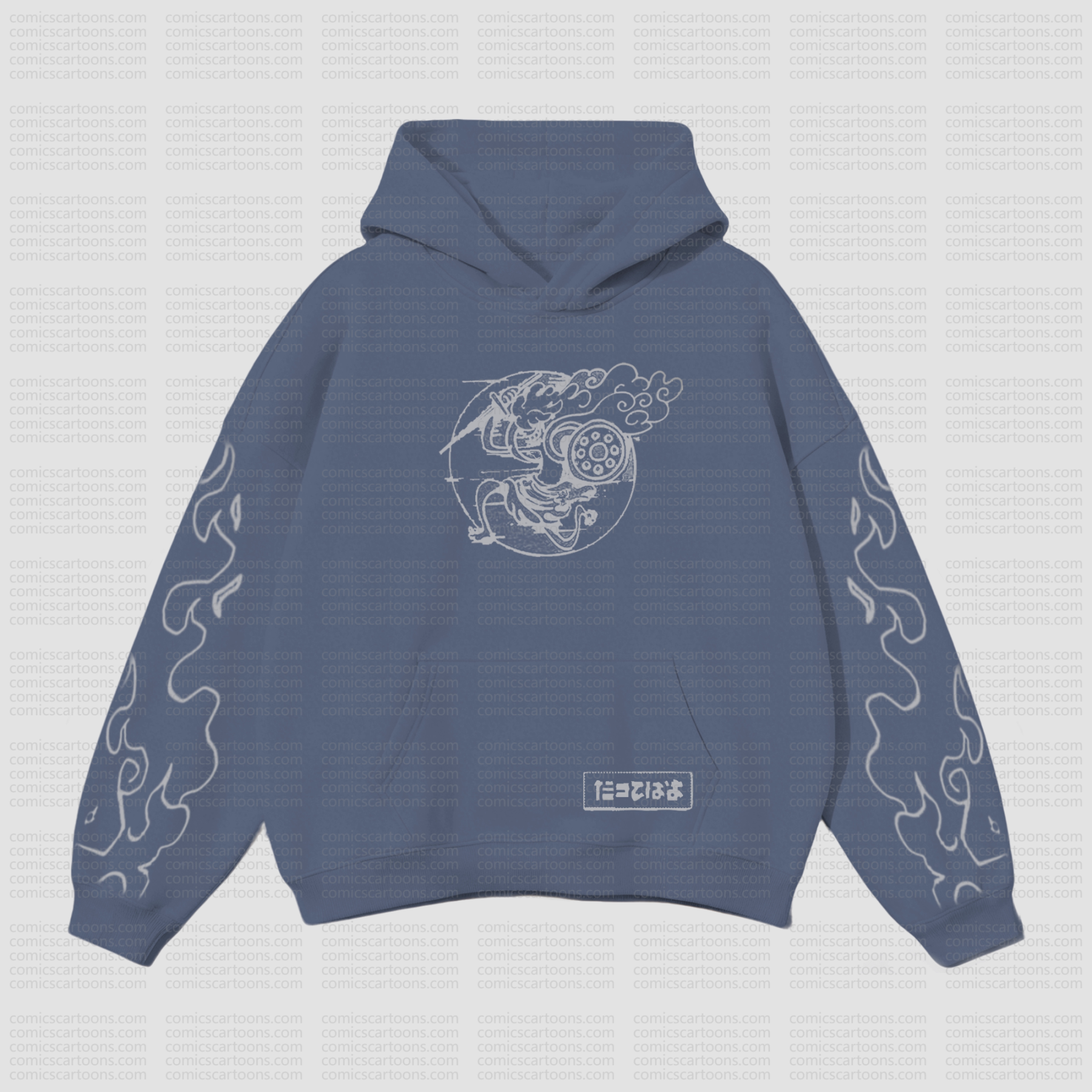 Unisex Anime Pattern Street Retro Plush Hoodie