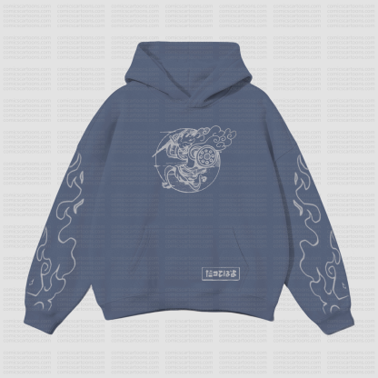 Unisex Anime Pattern Street Retro Plush Hoodie