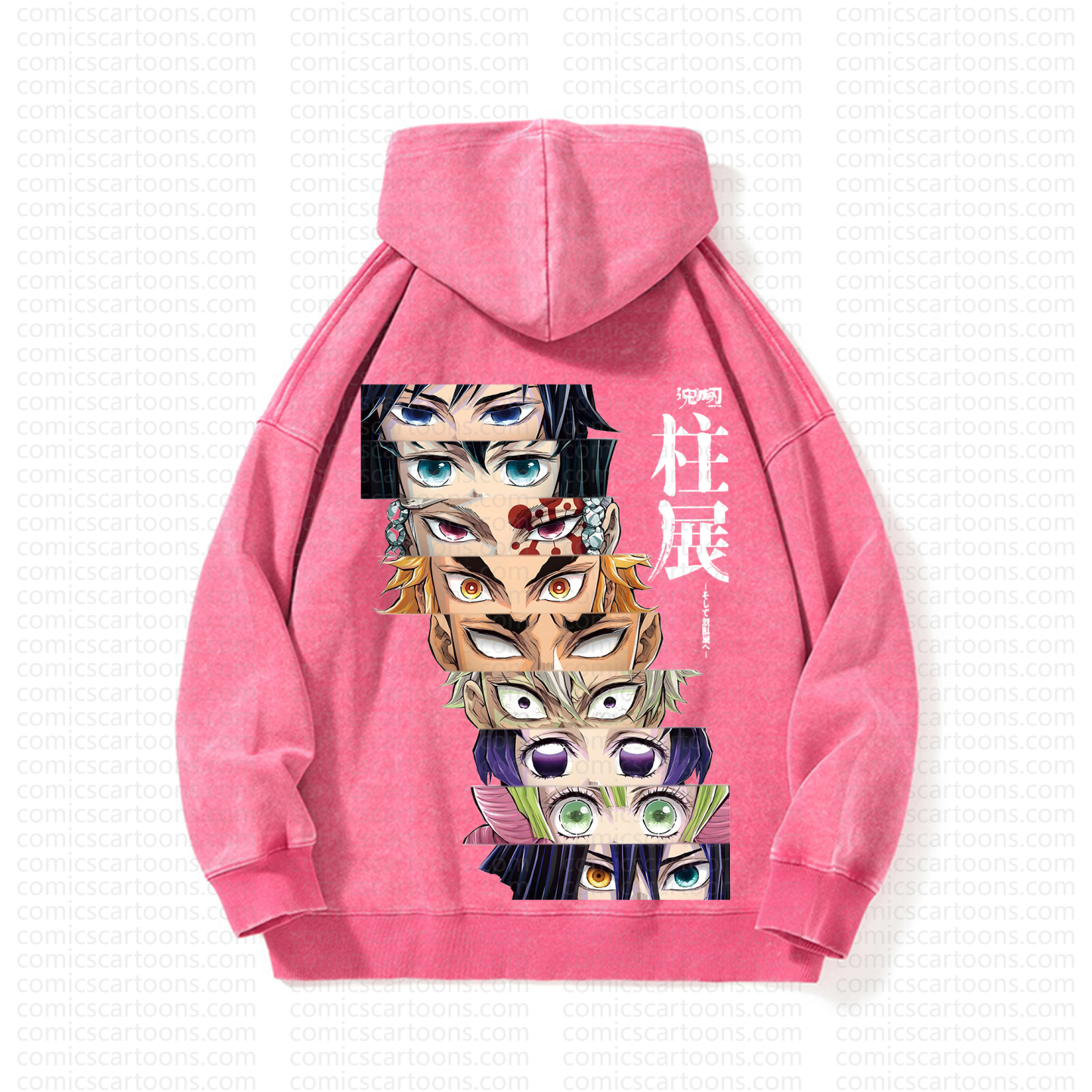 Unisex Anime Graphic Streetwear Vintage Washed Hoodie | Demon Slayer