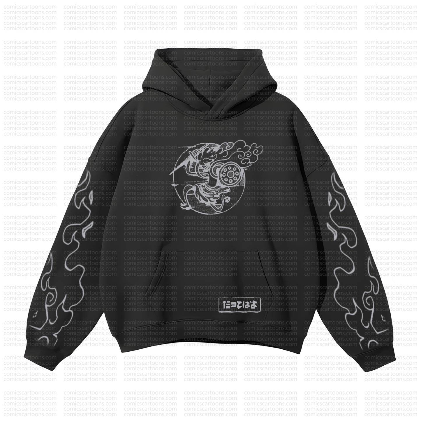 Unisex Anime Pattern Street Retro Plush Hoodie