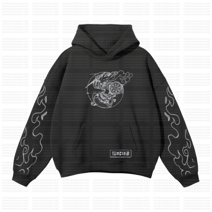 Unisex Anime Pattern Street Retro Plush Hoodie